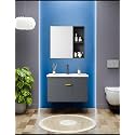 Bathroom Vanity Cabinet Set - Modern Grey,(60cm Grey)