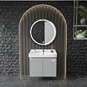 Bathroom Vanity Cabinet Set - Modern Grey, (60cm Moon)