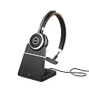 Jabra Evolve 65 UC Wireless Headset, Mono – Includes Link 370 USB Adapter – Bluetooth Headset with Industry-Leading Wireless Performance, Passive Noise Cancellation, All Day Battery