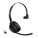 Jabra Evolve2 55 Mono Wireless Headset - Features AirComfort Technology, Noise-Cancelling Mics &amp; Active Noise Cancellation - MS Teams Certified, Works with Other Platforms - Black
