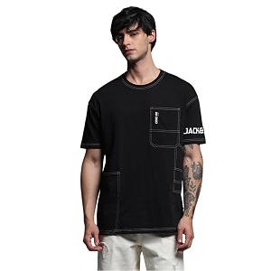 Jack Jones Mens Printed Round Neck