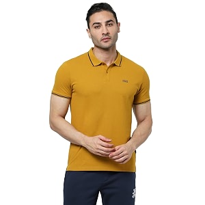 Jack Jones Mens Yellow Polo Collar