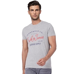 JACK JONES Mens Printed Slim Fit