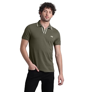 Jack Jones Men Solid Polo Collar