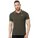 Jack &amp; Jones Men's Cotton Regular Fit Solid Polo Collar T-Shirt