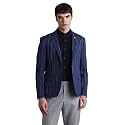 Jack amp Jones Striped Slim-Fit Single Breasted