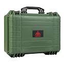 Jack Boss Waterproof Hard Camera Case with Pre-cut Foam,Green