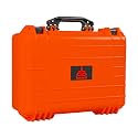 Jack Boss Waterproof Hard Camera Case with Pre-cut Foam,Orange