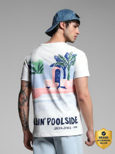 JACK JONES Graphic Print Men Crew