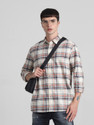 JACK JONES Men Checkered Casual White