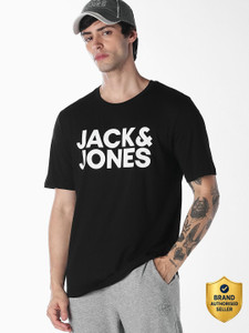 JACK JONES Printed Men Round Neck