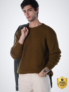 JACK JONES Self Design Crew Neck