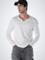 JACK JONES Solid Men Henley Neck