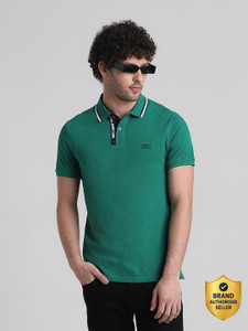 JACK JONES Solid Men Polo Neck