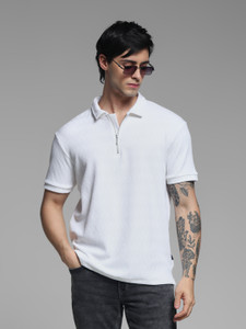 JACK JONES Solid Men Polo Neck