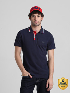 JACK JONES Solid Men Polo Neck