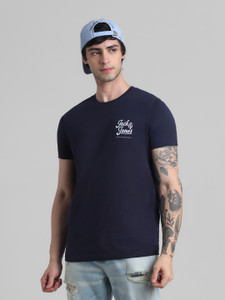 JACK JONES Solid Men Round Neck