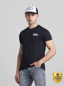 JACK JONES Solid Men Round Neck