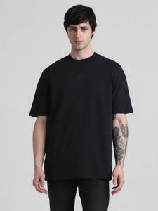 JACK JONES Solid Men Round Neck