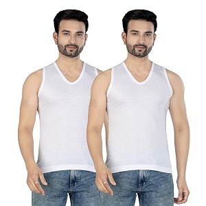 JACK POT Mens Cotton V-Neck Vest -