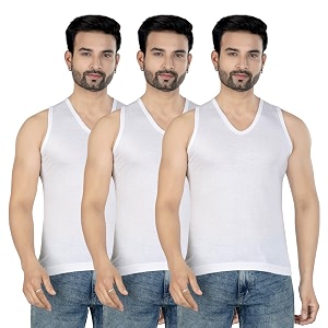 JACK POT Mens Cotton V-Neck Vest -