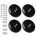 Jack Pucks Aluminum Lifting Puck Pad Compatible with Corvette C7 C6 C5 C8 1997-2026 (Pack of 4) (Black)
