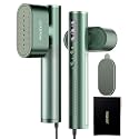 Jack ＆ Rose Dual Voltage Travel Steamer for Clothes,100-220V Portable Steamer,15s Heat Up,Steamer ＆ Iron 2 In 1, Travel Size Garment Steamer,Large Ceramic Heat Panel,for Global ＆ Europe Traveling