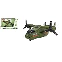 Jack Royal 1:72 Scale Osprey Fighter Airplane Helicopter Toy Wth Lights &amp; Sounds Effects - Great Idea for Boys Ages 3 + Years Old (Green)