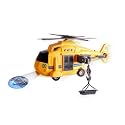 Jack Royal Fire Rescue Helicopter Pull Back Friction Power Toy - Scaled Model with Projection Lights and Sound Toy Includes Cargo Basket for Kids Pretend Play Toys (6688-1)