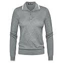 JACK SMITH Quarter Zip Pullover Sweaters for Womens, Rib Polo Sweater Tops