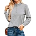JACK SMITH Quarter Zip Pullover Sweaters for Womens, Rib Polo Sweater Tops