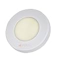 JACKAL® LED 3 Watts Striker Round LED Surface Cabinet Down Light, LED Surface Panel, Flush Mount Ceiling Lamp| Perfect for Display Showcase, Closet, Kitchen, Bookcase | (Pink) (Aluminium)