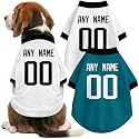 Jacksonville Dog Clothes Jersey Style Custom Pet T Shirt with Personalized Name Number for Small Medium Large Dogs
