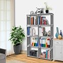 Book Self – 8 Layer Portable Book Shelf, Kids Books Racks for Home Plastic, Bookshelf for Home, Book Shelves, Book Stand, Book Organizer, Book Rack for Study Room/Library(Plain Grey, 8 Cases)