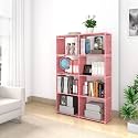 Book Self – 8 Layer Portable Book Shelf, Kids Books Racks for Home Plastic, Bookshelf for Home, Book Shelves, Book Stand, Book Organizer, Book Rack for Study Room/Library (Cheery Pink, 8 Cases)