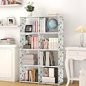 JaffixBook Self – 8 Layer Portable Book Shelf, Kids Books Racks for Home Plastic, Bookshelf for Home, Book Shelves, Book Stand, Book Organizer, Book Rack for Study Room/Library (Animal White, 8 Cases)