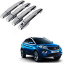 jagankirpa Chrome Door Grab Handle Car Cover/Catch Cover for Tata Nexon (Set of 4 Pcs, Silver) Chrome, Glossy Tata Nexon Side Garnish