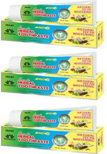 jagat devsutra dr recommended ayurvedic herbal fresh mint flavour toothpaste combo pack offer - 100 natural teeth whitening formula with no fluoride  no artificial colours toothpaste 375 g pack of 3