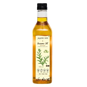 jagdish mills pure amp unrefined cold pressed sesame gingelly oil - naturally cholesterol-free aromatic and versatile 500ml