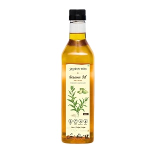 jagdish mills pure amp unrefined cold pressed sesame gingelly oil - naturally cholesterol-free aromatic and versatile 1000ml