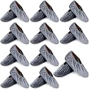 JaGely 11 Pair Reusable Cloth Shoe Covers for Indoors, Grey