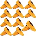 JaGely 11 Pair Reusable Cloth Shoe Covers for Indoors, Yellow