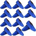 JaGely 11 Pair Reusable Cloth Shoe Covers for Indoors, Blue