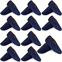 JaGely 11 Pair Reusable Cloth Shoe Covers for Indoors, Navy