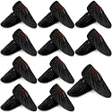 JaGely 11 Pair Reusable Cloth Shoe Covers for Indoors, Black