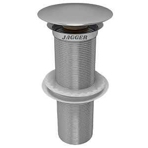jagger jag132 brass stainless steel wash basin waste popup sink coupling with full thread glossy finish corrosion resistant for homeofficebathroom  334 inch  stainless steel 1