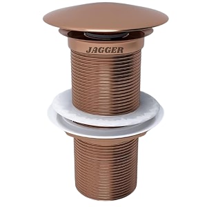 jagger jag132 brass stainless steel wash basin waste popup sink coupling with full thread glossy finish corrosion resistant for homeofficebathroom  334 inch  rose gold 1