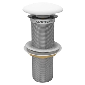 jagger jag132 brass stainless steel wash basin waste popup sink coupling with full thread glossy finish corrosion resistant for homeofficebathroom  534 inch  white ceramic 1