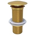 JAGGER JAG132 Brass Stainless Steel Wash Basin Waste Popup Sink Coupling with Full Thread Glossy Finish Corrosion Resistant For Home/Office/Bathroom ([ 5" INCH ], GOLD, 1)
