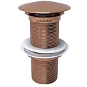 JAGGER JAG132 Brass Stainless Steel Wash Basin Waste Popup Sink Coupling with Full Thread Glossy Finish Corrosion Resistant for Home/Office/Bathroom ([ 5" INCH ], Rose Gold, 1)